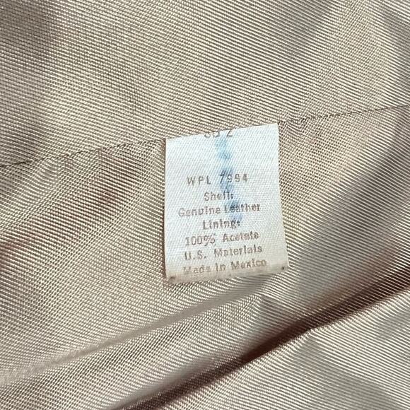 Vintage Tannery West Tan Suede Leather Jacket Zip Pocket size 4 / S *GOOD* - Picture 7 of 16